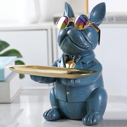 Oscar Bulldog Tray Statue