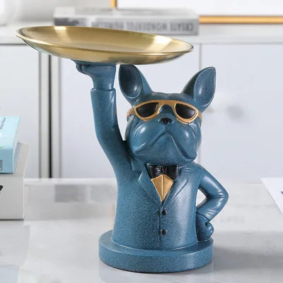 Oscar Bulldog Tray Statue
