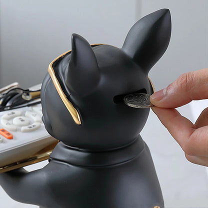 Oscar Bulldog Tray Statue