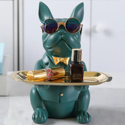 Oscar Bulldog Tray Statue