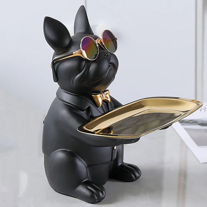 Oscar Bulldog Tray Statue